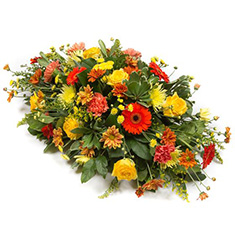 Orange &amp; Gold Funeral Spray